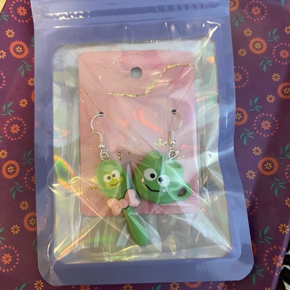 Keroppi spoon& mug earrings - Picture 3 of 4